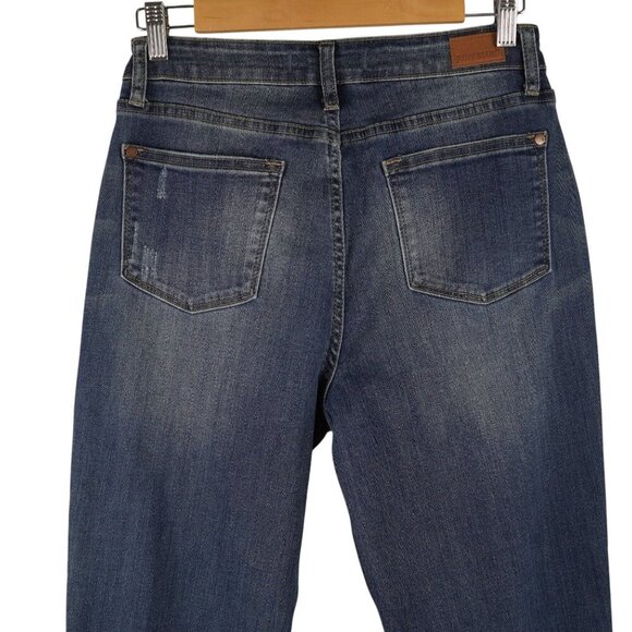 Judy Blue Boyfriend Cut Distressed Mid Rise Size 7 / 28 - Picture 8 of 9